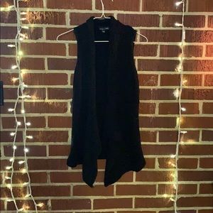 Crochet Black Thick Vest size small